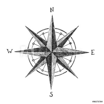Picture of Hand drawn wind rose 
